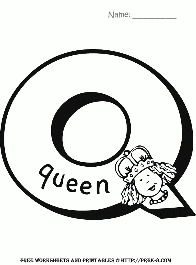 Letter Q Coloring Pages 9