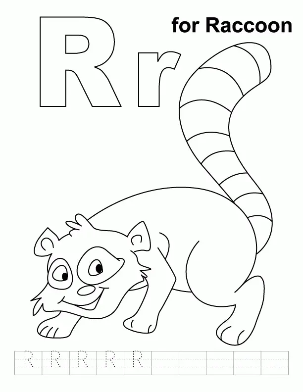 Letter R Coloring Pages 16