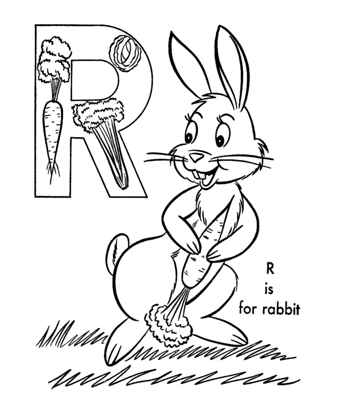 Letter R Coloring Pages 3