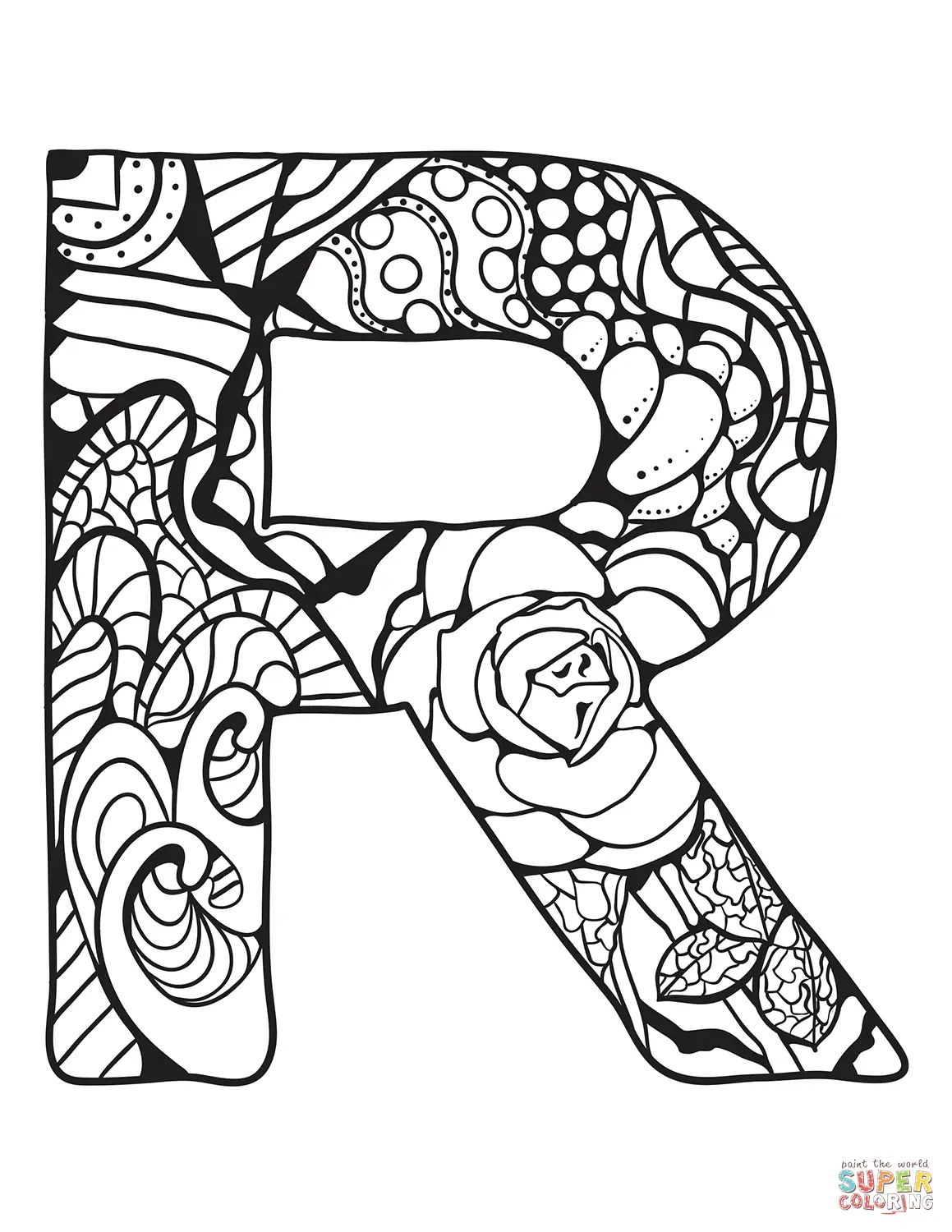 Letter R Coloring Pages 30