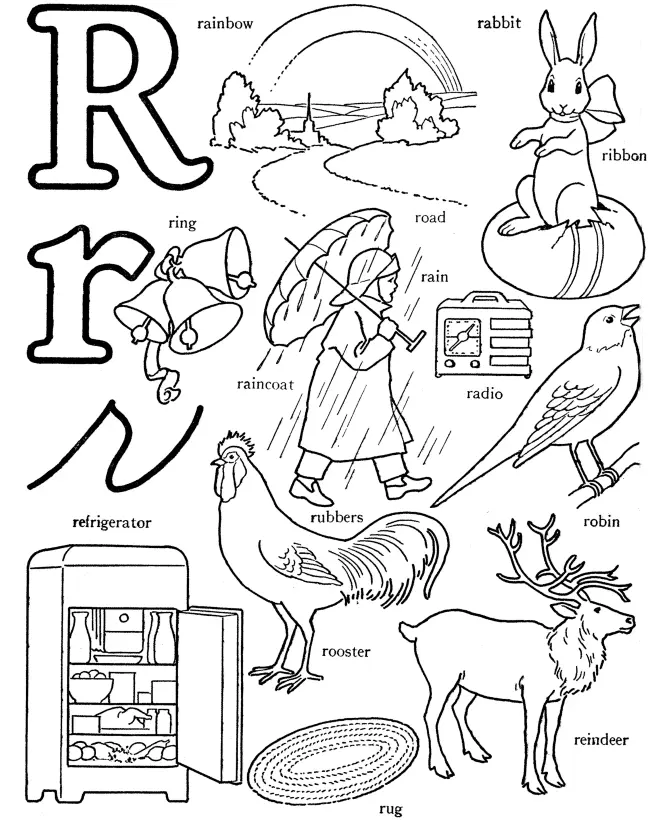 Letter R Coloring Pages 42