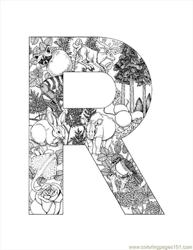 Letter R Coloring Pages 45