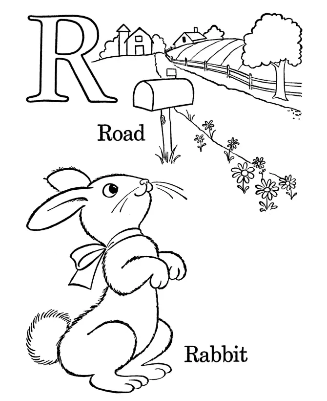 Letter R Coloring Pages 48