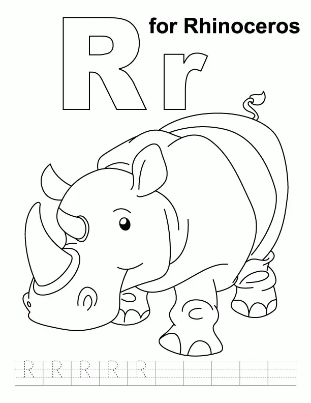 Letter R Coloring Pages 9