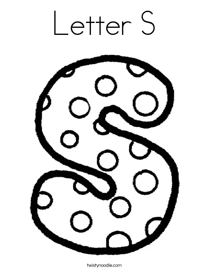 Desenhos de Letra S Para Colorir 1