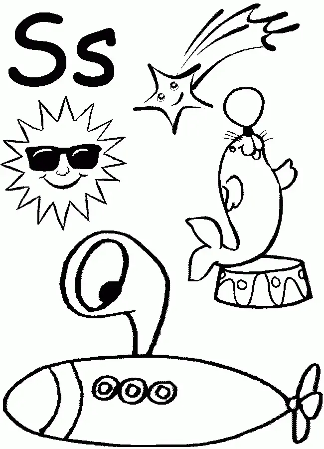 Desenhos de Letra S Para Colorir 10