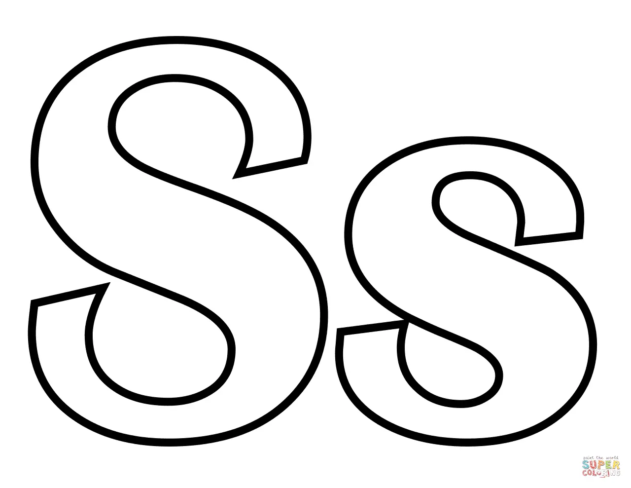 Desenhos de Letra S Para Colorir 13