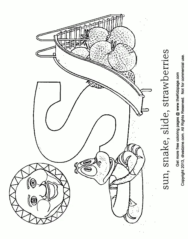 Desenhos de Letra S Para Colorir 20