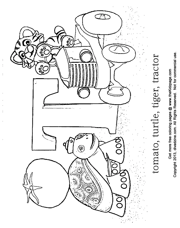 Buchstabe T Ausmalbilder 2