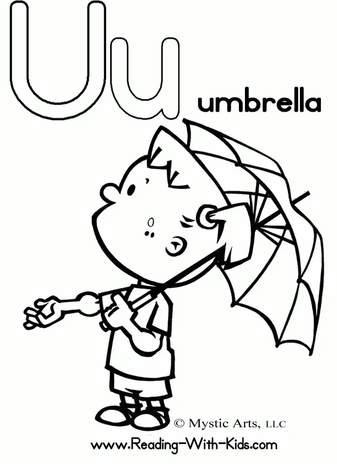 Letter U Coloring Pages 1