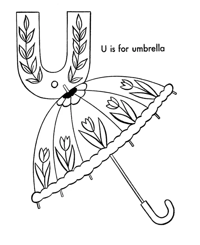 Letter U Coloring Pages 13