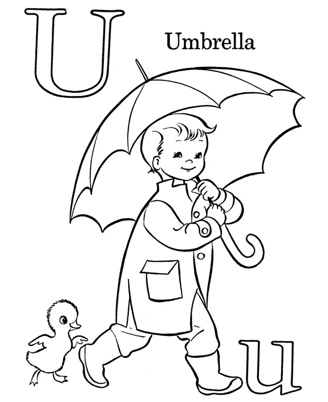 Letter U Coloring Pages 2