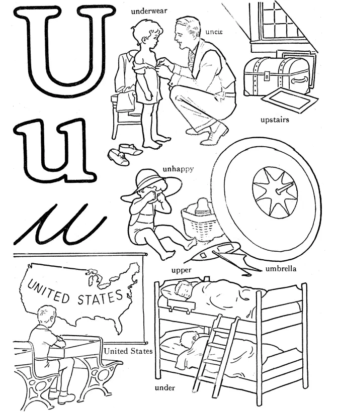 Letter U Coloring Pages 6