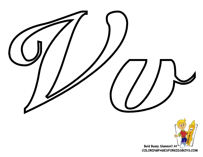 Desenhos de Letra V Para Colorir 12