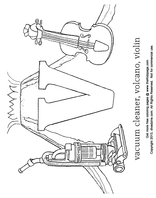 Desenhos de Letra V Para Colorir 15