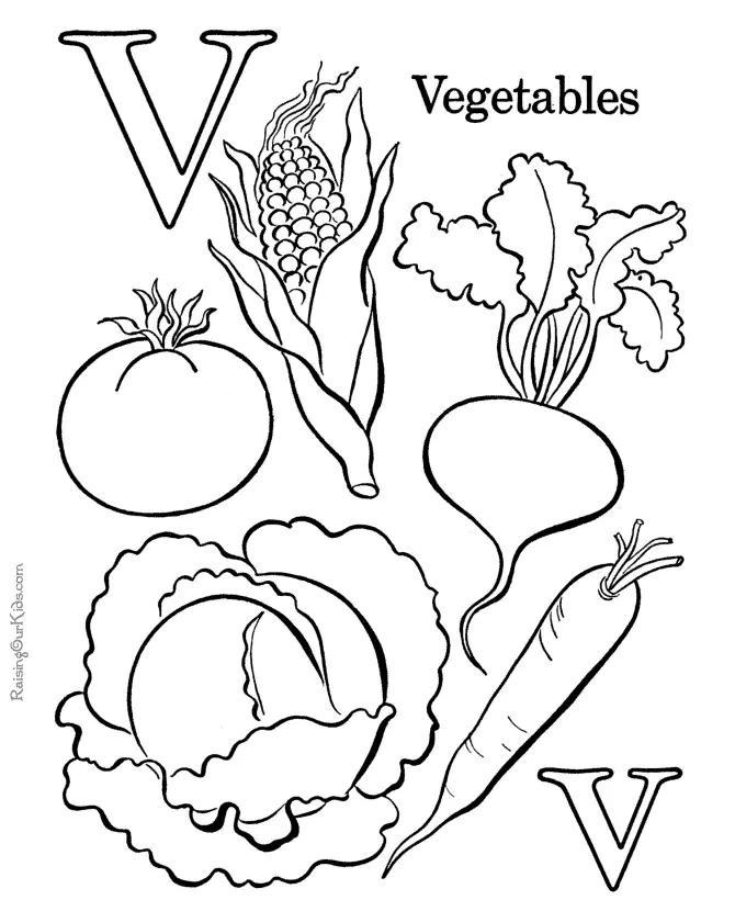 Desenhos de Letra V Para Colorir 2