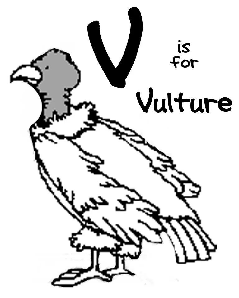 Desenhos de Letra V Para Colorir 21