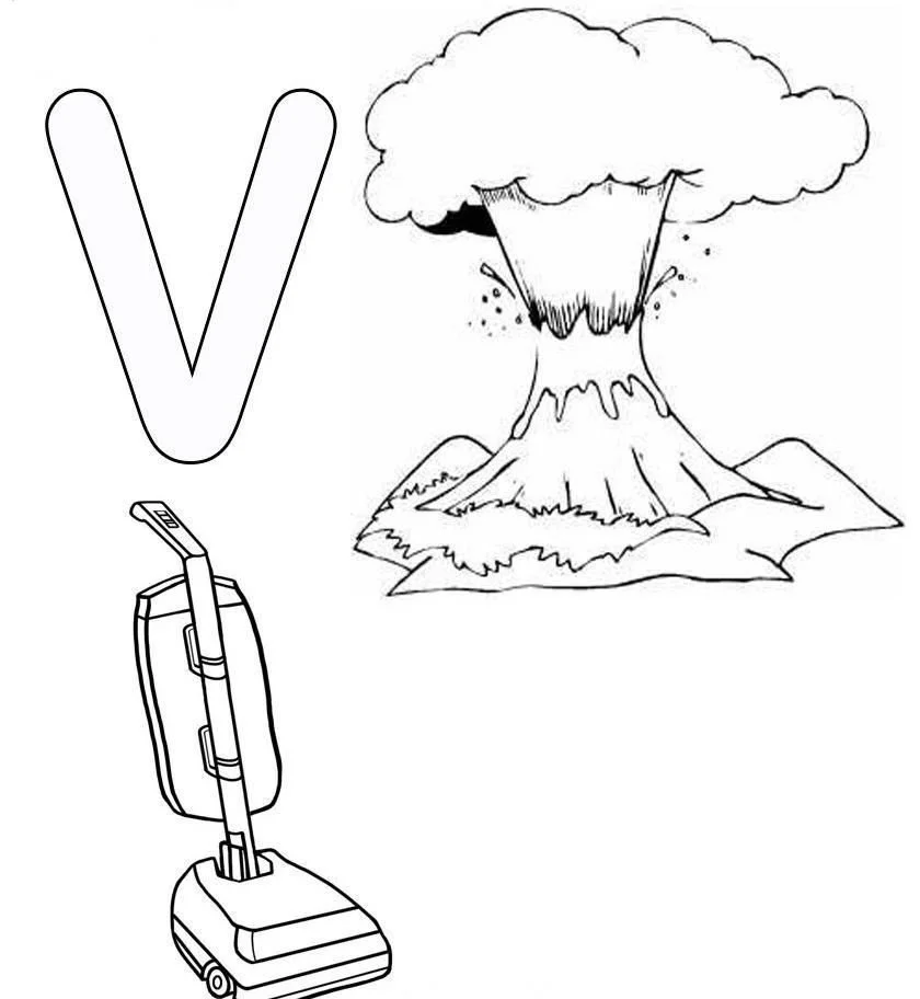 Desenhos de Letra V Para Colorir 24