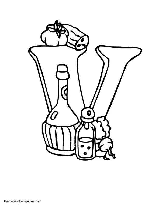 Desenhos de Letra V Para Colorir 25