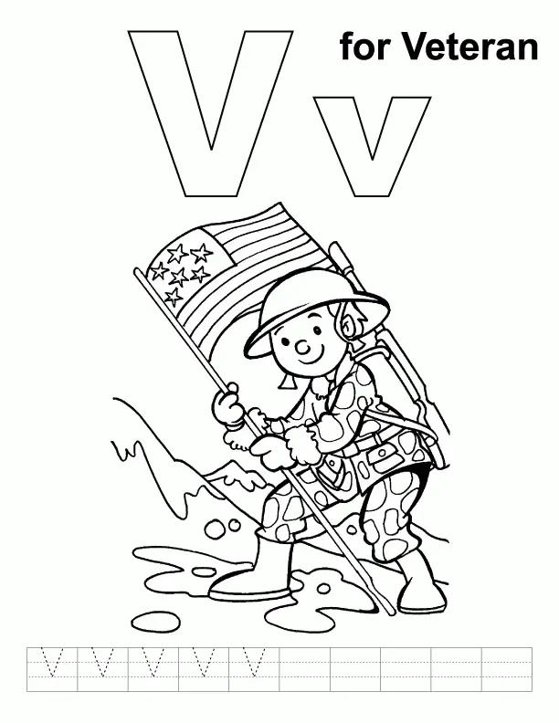 Desenhos de Letra V Para Colorir 28