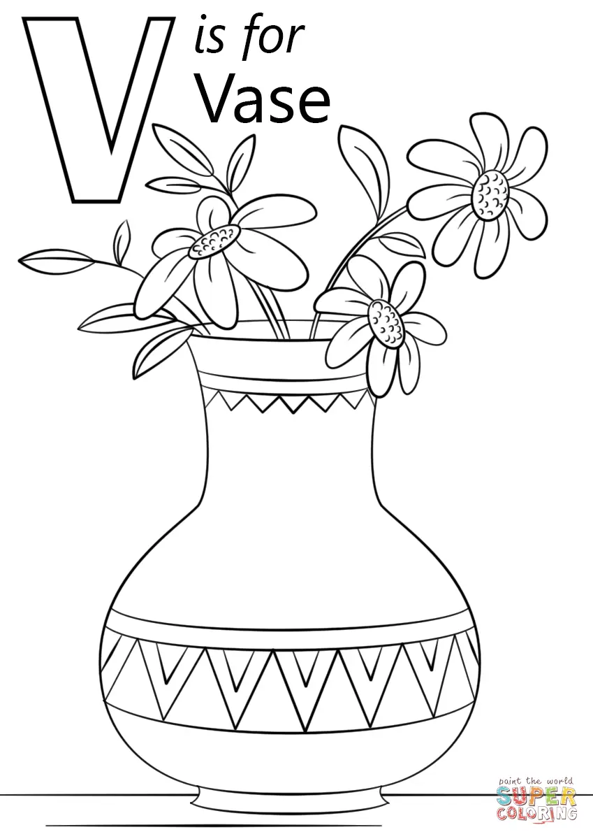 Desenhos de Letra V Para Colorir 29