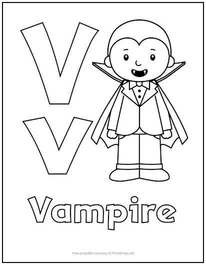 Desenhos de Letra V Para Colorir 31