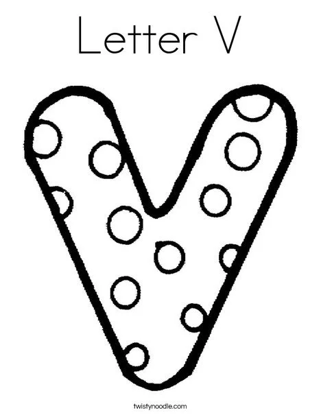 Desenhos de Letra V Para Colorir 32
