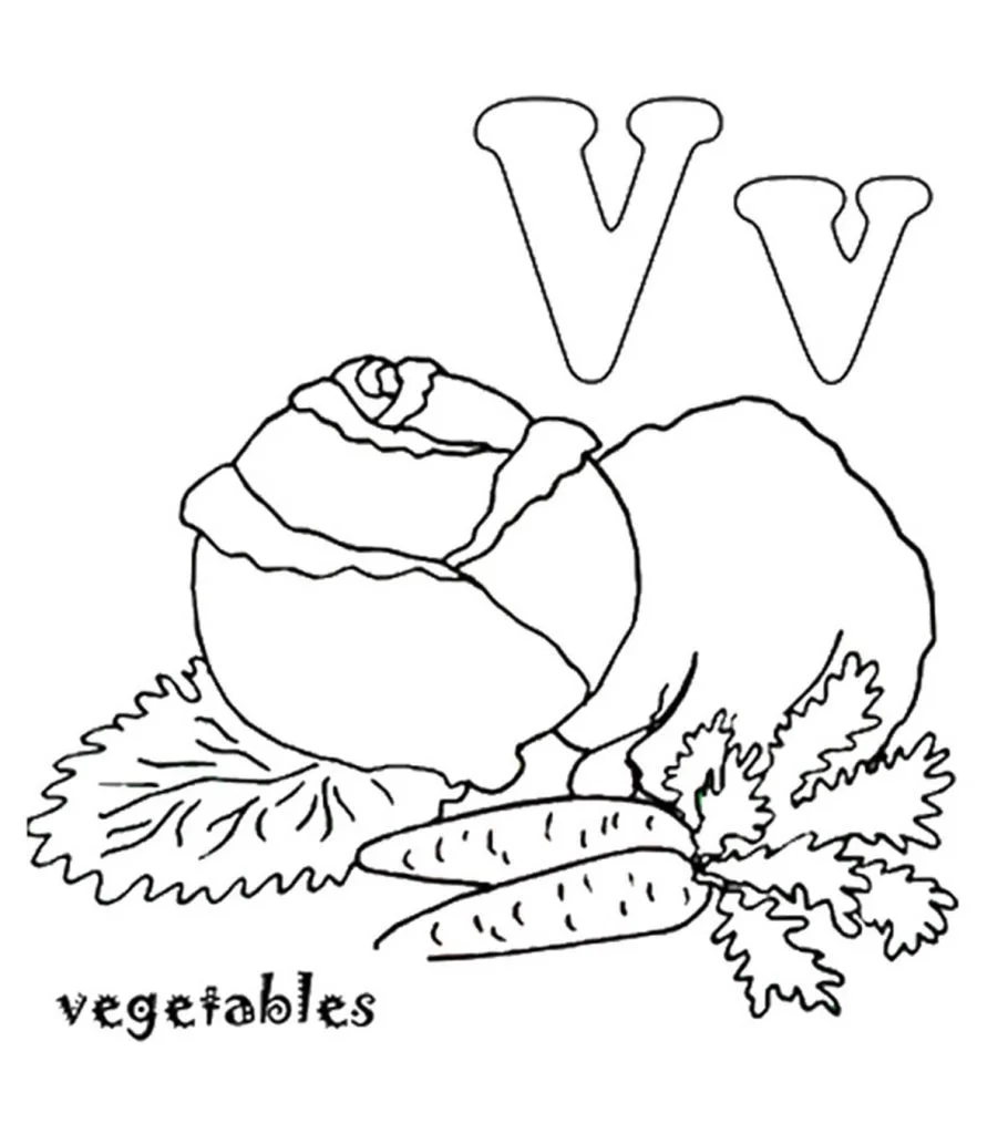 Desenhos de Letra V Para Colorir 33