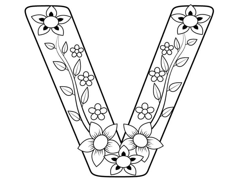 Desenhos de Letra V Para Colorir 35