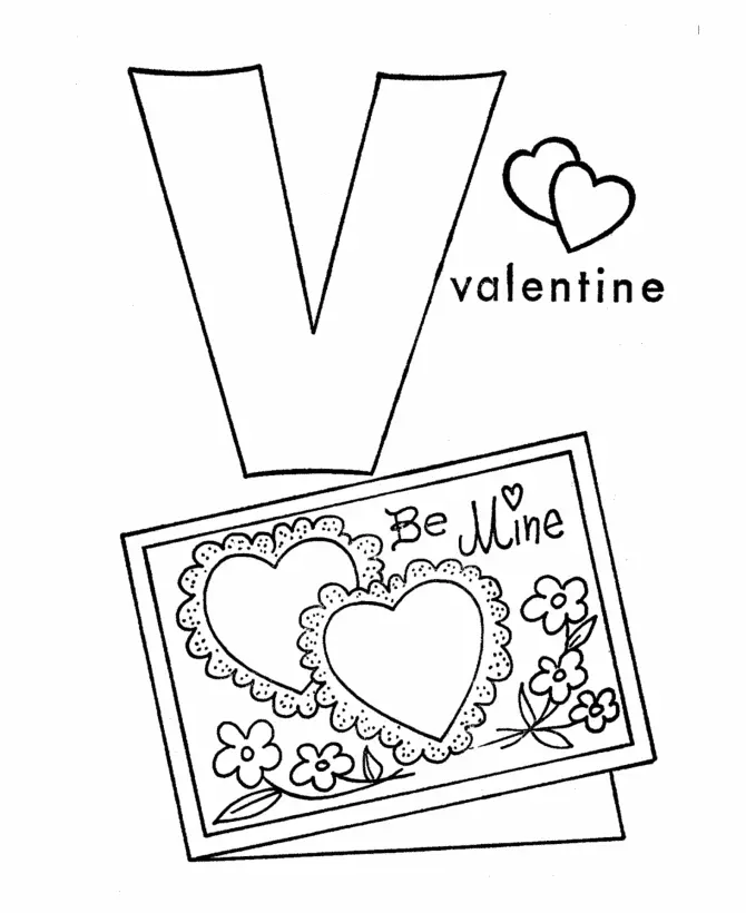 Desenhos de Letra V Para Colorir 4