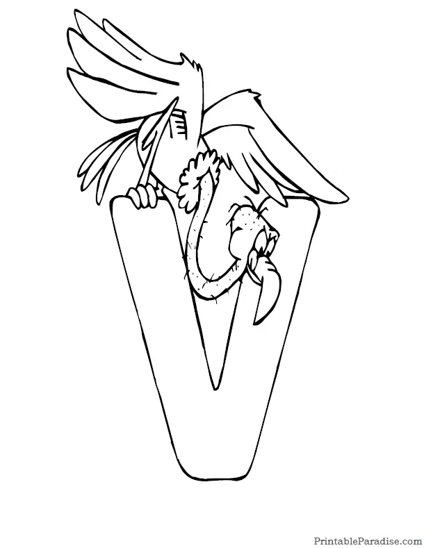 Desenhos de Letra V Para Colorir 40
