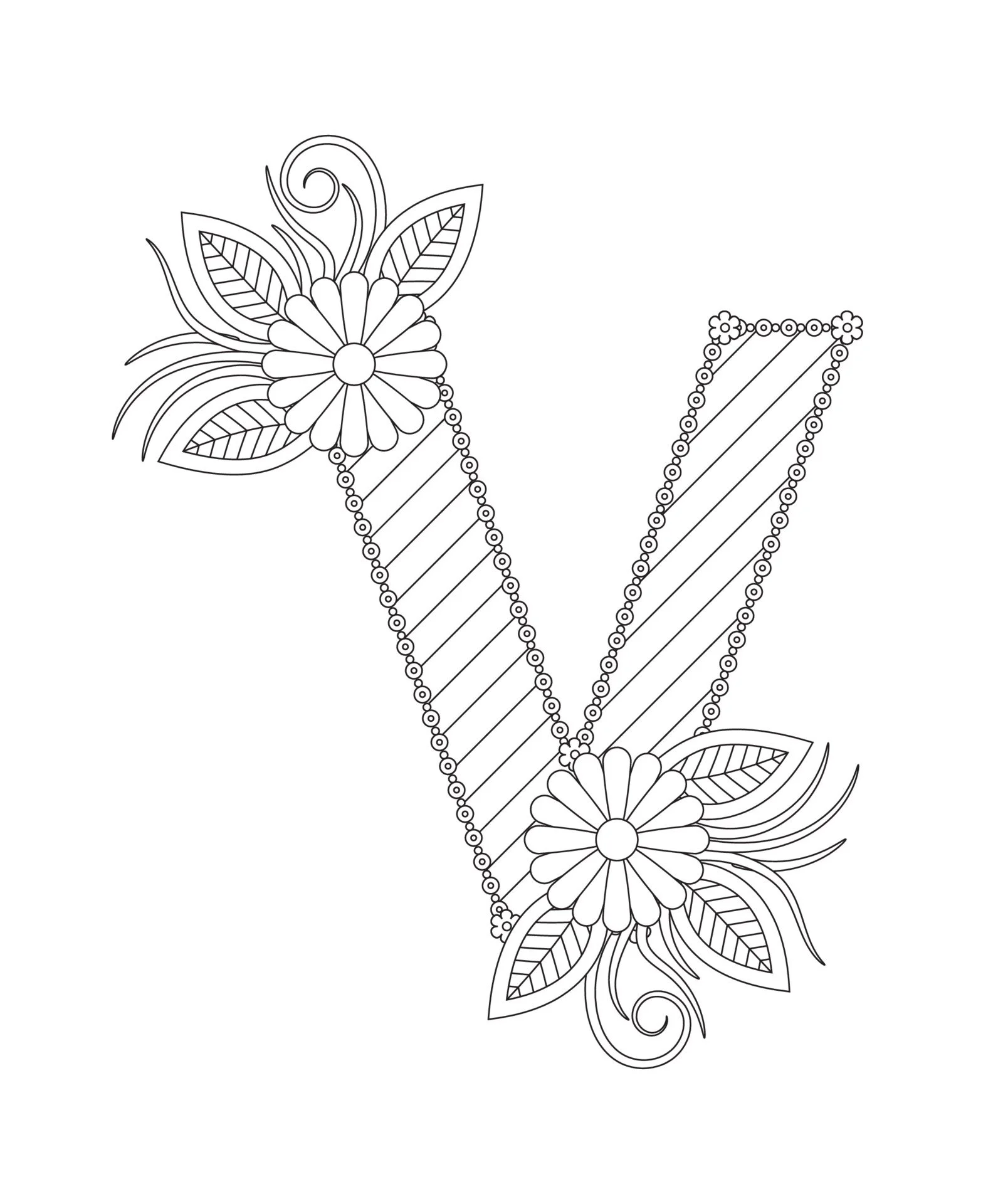 Desenhos de Letra V Para Colorir 41