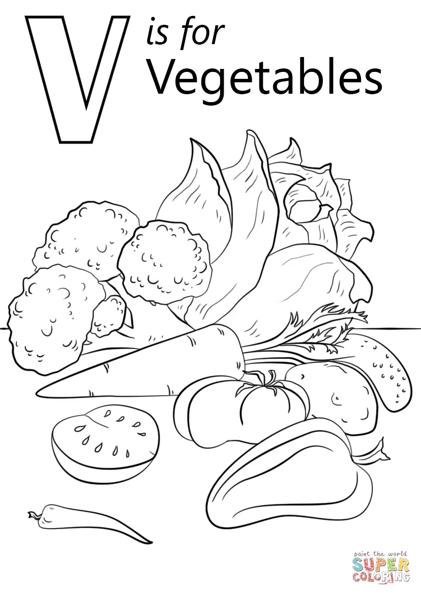 Desenhos de Letra V Para Colorir 42