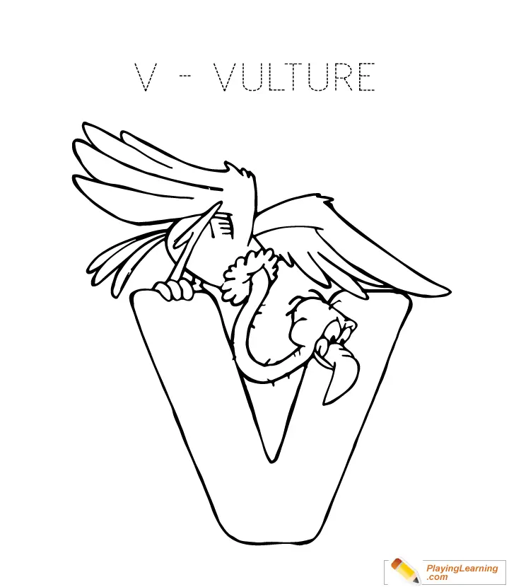 Desenhos de Letra V Para Colorir 43