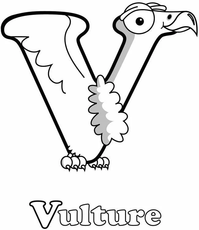 Desenhos de Letra V Para Colorir 5