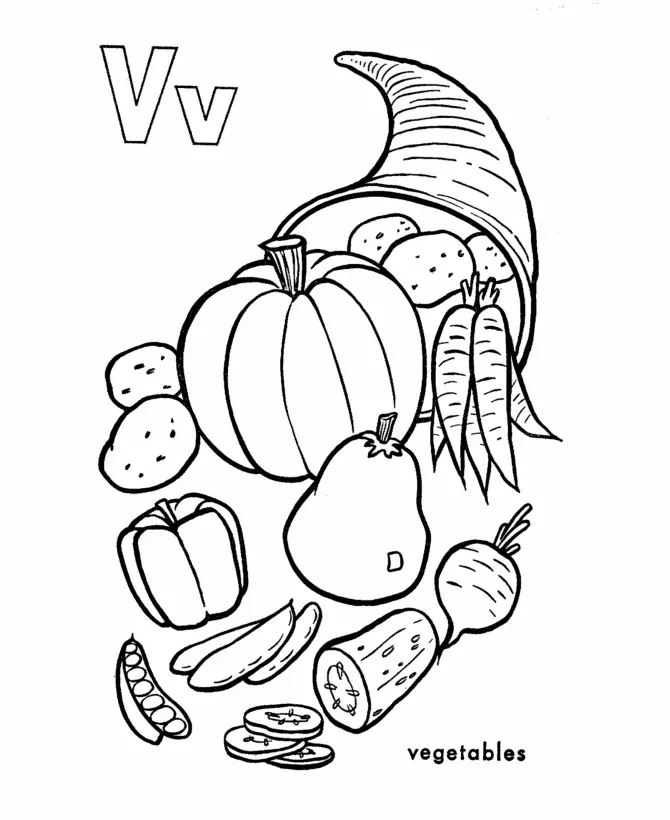 Desenhos de Letra V Para Colorir 6