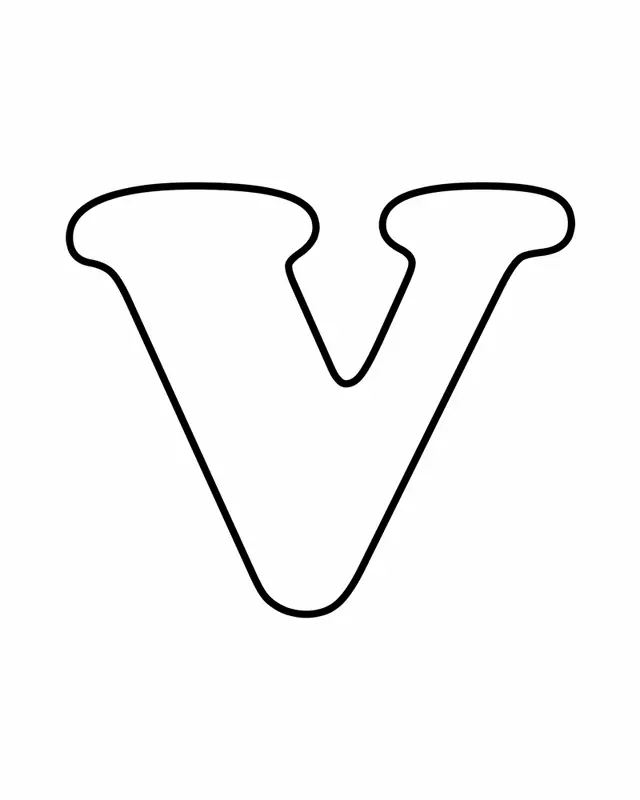 Desenhos de Letra V Para Colorir 7
