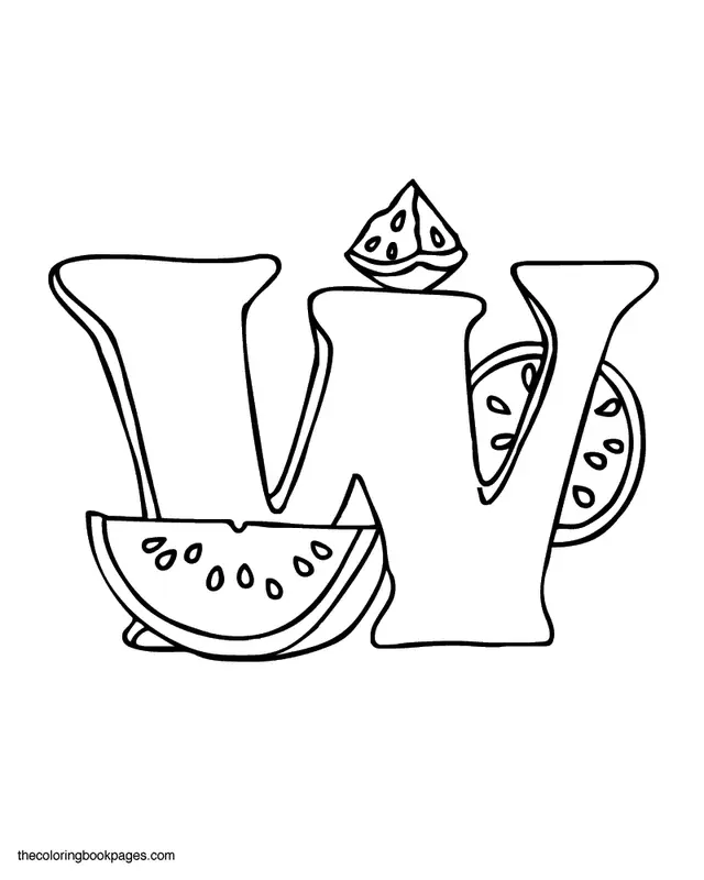 Letter W Coloring Pages 15
