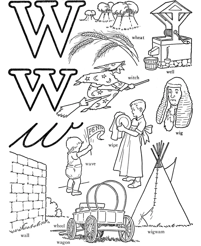 Letter W Coloring Pages 7