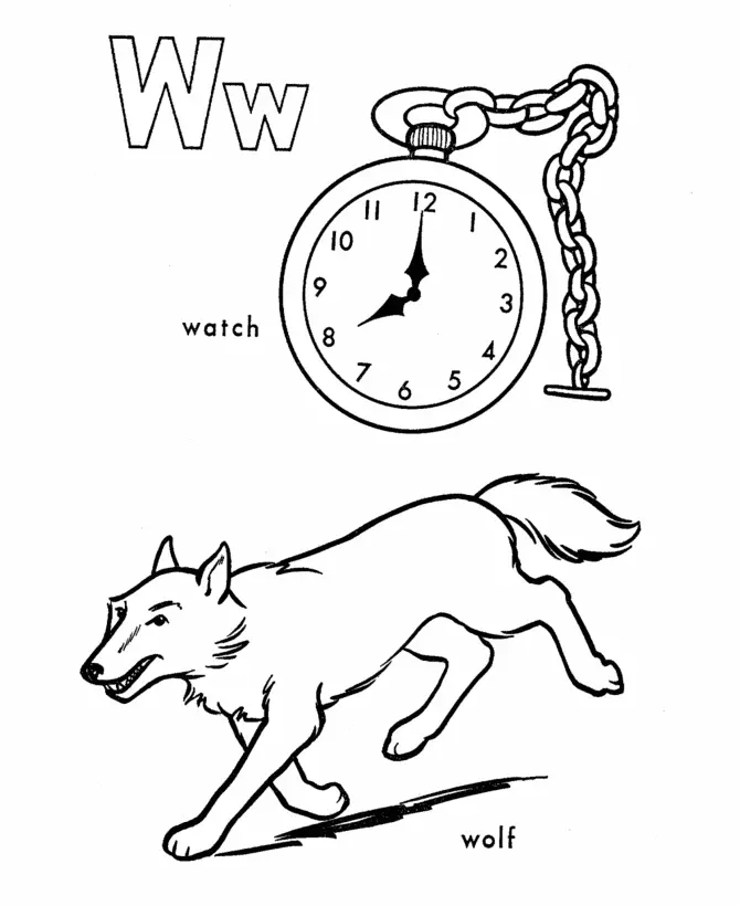 Letter W Coloring Pages 8