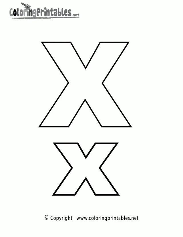 Buchstabe X Ausmalbilder 13