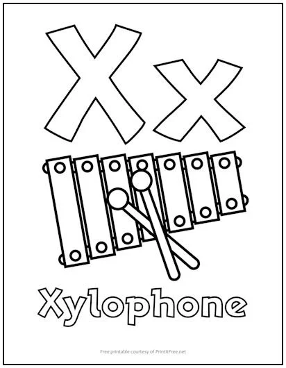 Buchstabe X Ausmalbilder 16