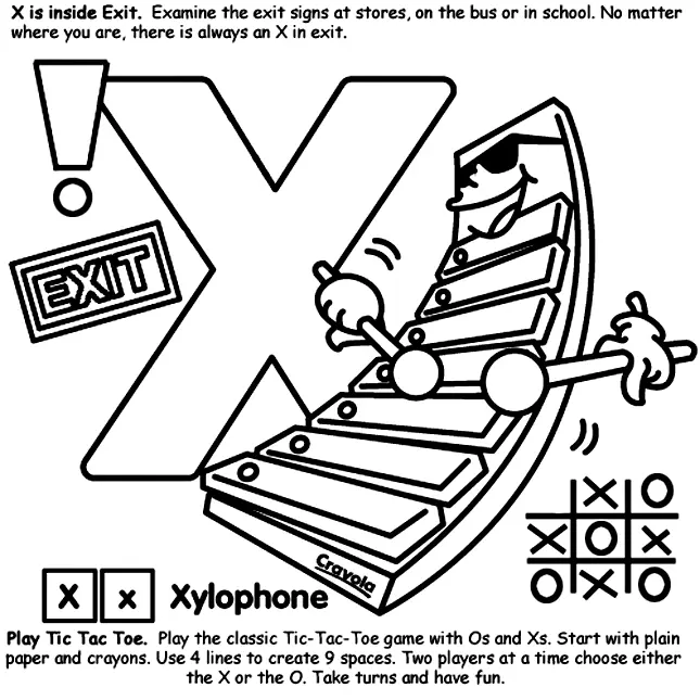 Buchstabe X Ausmalbilder 17