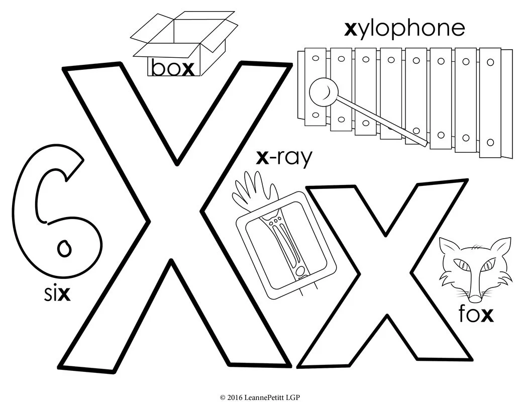 Buchstabe X Ausmalbilder 19