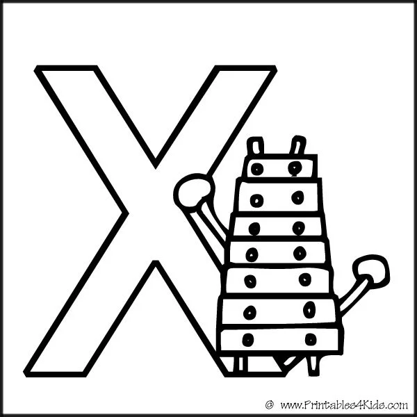Buchstabe X Ausmalbilder 26