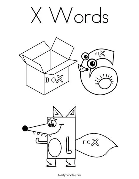 Buchstabe X Ausmalbilder 29