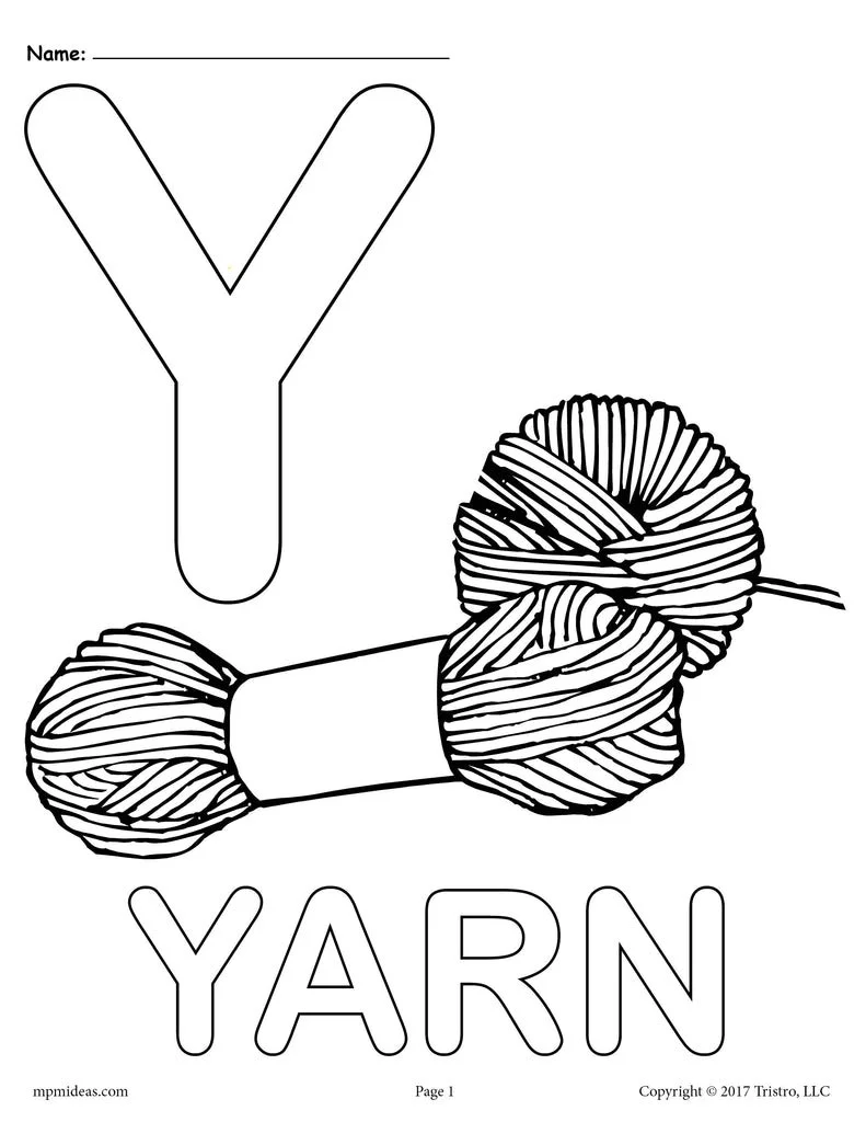 Letter Y Coloring Pages 23