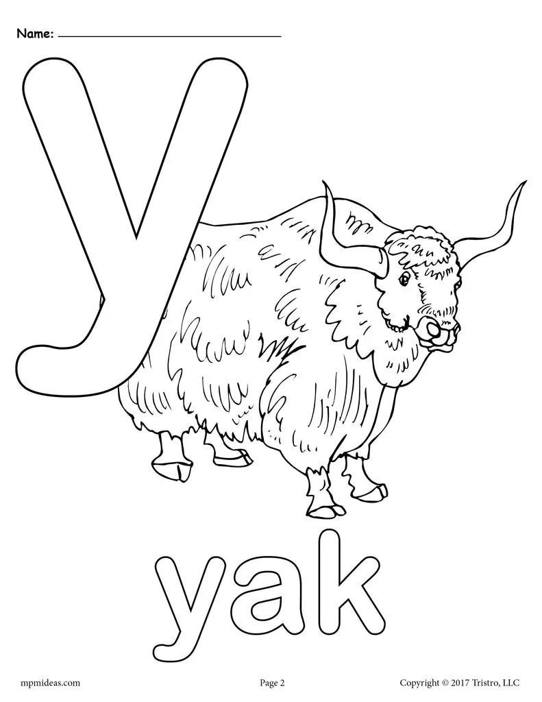 Letter Y Coloring Pages 29