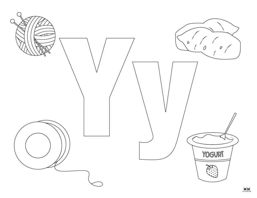 Letter Y Coloring Pages 31