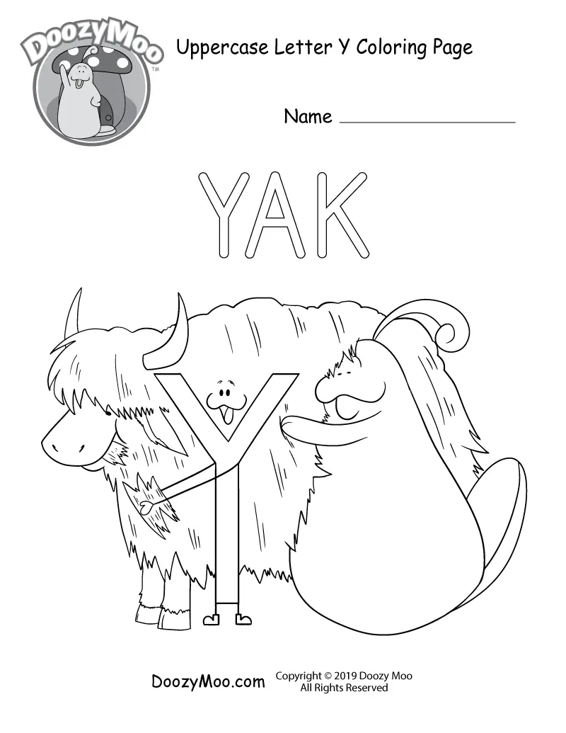 Letter Y Coloring Pages 40